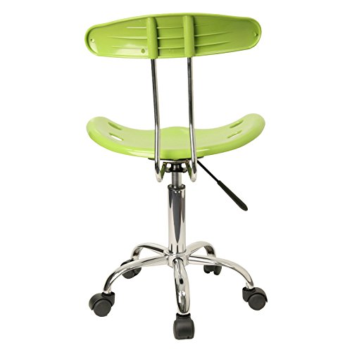 Flash Furniture Vibrant Apple Green And Chrome Computer Task Chair